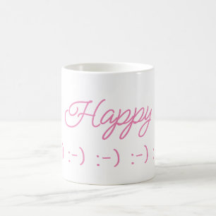 Glückliches Lächeln Kaffeetasse
