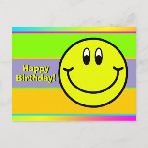 Glückliches Lächelndes Gesicht Emoji Alles Gute zu Postkarte