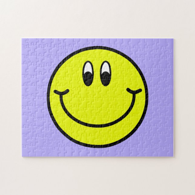 Glückliches lächelndes Gesicht Emoji Puzzlespiel (Horizontal)