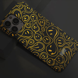 Glückliches lächelndes Gesicht Lächelmuster Gelb S Case-Mate iPhone 14 Pro Max Hülle