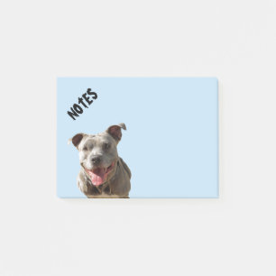Glückliches lächelndes Pitbull Post-it Klebezettel