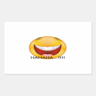 Glückliches Lachen Rechteckiger Aufkleber