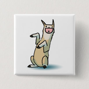 Glückliches Lama Button