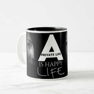 Glückliches Leben lustige Zitat Tasse Foto Tasse R