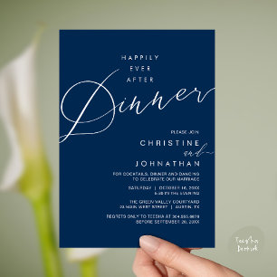 Glückliches Leben nach dem Hochzeitsdinner Einladung