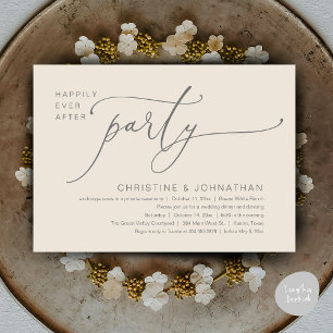 Glückliches Leben nach der Hochzeits-Dinnerparty-T Einladung