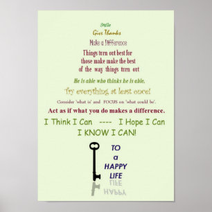 Glückliches Leben-Plakat Poster