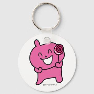 Glückliches leckeres Keyholder Schlüsselanhänger
