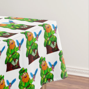GLÜCKLICHES LEPRECHAUN UND FAIRENFREUND TISCHDECKE