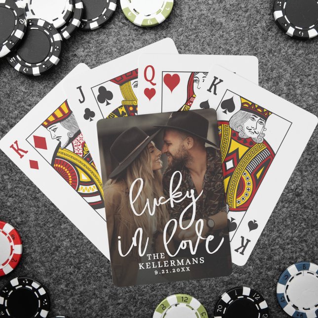Glückliches Liebesfoto Spielkarten (Lucky In Love Photo Poker Cards)