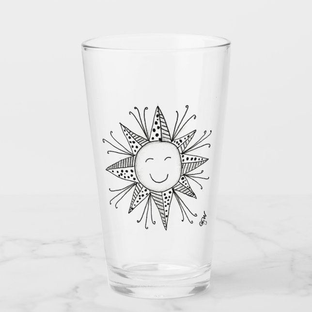 Glückliches Liter-Glas Glas (Vorderseite)