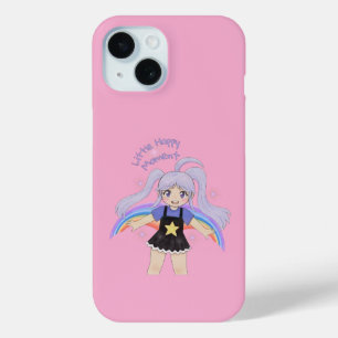 Glückliches Mädchen Handgezeichnete Illustration – Case-Mate iPhone Hülle