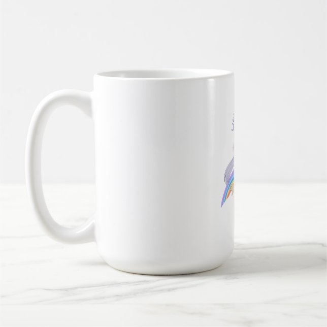 Glückliches Mädchen Handgezeichnete Illustration – Kaffeetasse (Links)