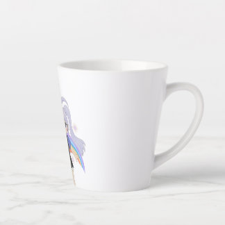 Glückliches Mädchen Handgezeichnete Illustration – Milchtasse