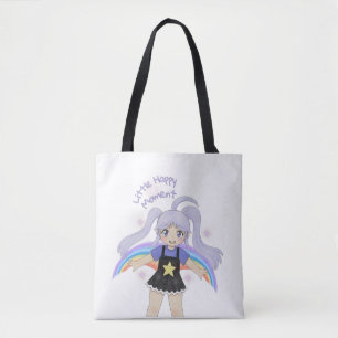 Glückliches Mädchen Handgezeichnete Illustration – Tasche