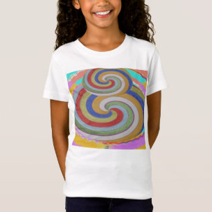 GLÜCKLICHES MÄDCHEN - Regenbogen-Spiralen T-Shirt