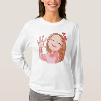 Glückliches Mädchen verliebt T-Shirt