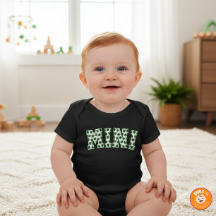 Glückliches Mini-Kleeblatt St. Patrick's Day Mini- Baby Strampler