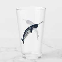 Glückliches Narwhal Glas