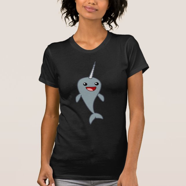 Glückliches Narwhal T-Shirt (Vorderseite)