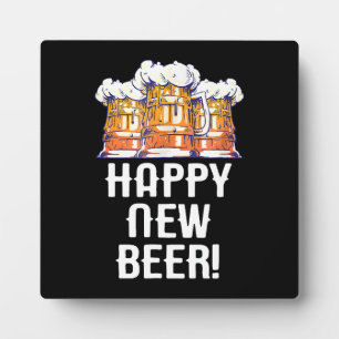 GLÜCKLICHES NEUES BIER! Silvesterparty Trinken Fotoplatte