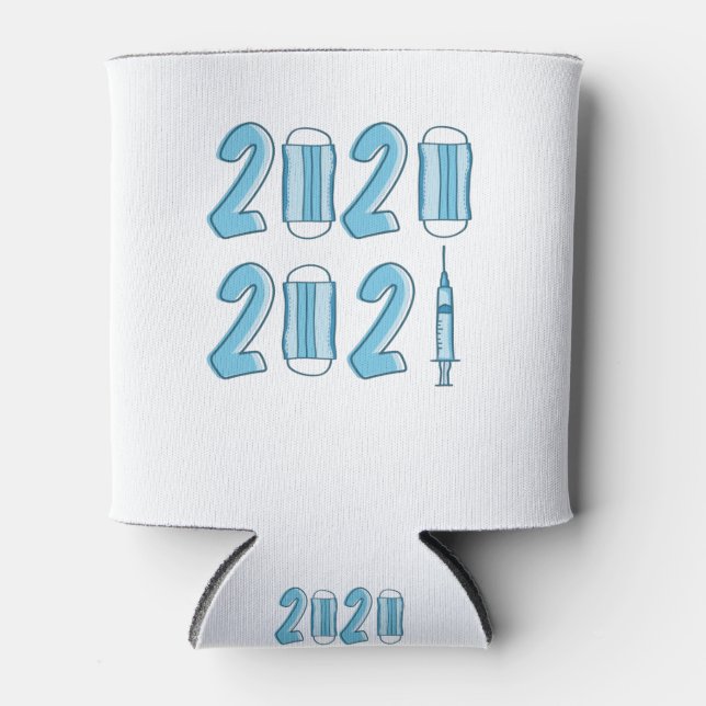 glückliches neues Jahr 2021 Dosenkühler (Vorderseite)