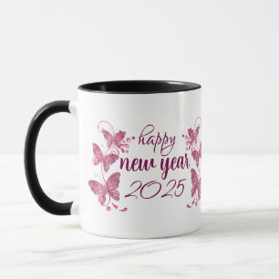 glückliches neues Jahr 2025 Tasse