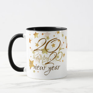 glückliches neues Jahr 2025 Tasse