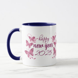 glückliches neues Jahr 2025 Tasse