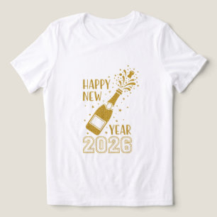 Glückliches Neues Jahr 2026 Glitter-Shirt für Frau Tri-Blend Shirt