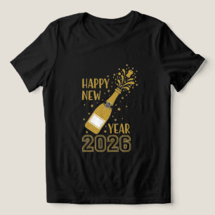 Glückliches Neues Jahr 2026 Glitter-Shirt für Frau Tri-Blend Shirt