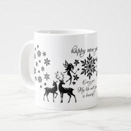 glückliches neues Jahr Jumbo-Tasse