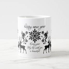 glückliches neues Jahr Jumbo-Tasse