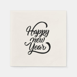 glückliches neues Jahr Papier Napkin Serviette