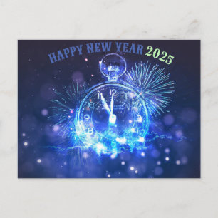 Glückliches neues Jahr Postkartengeschenk 2025 Postkarte