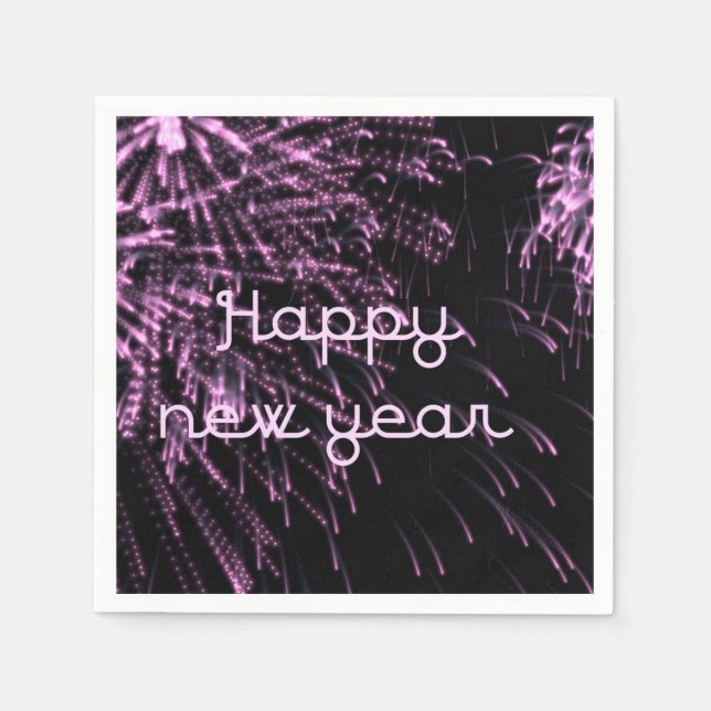 glückliches neues Jahr Serviette (Vorderseite)