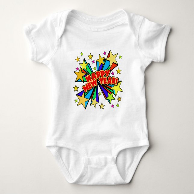 Glückliches neues Jahr-T - Shirts, BierSteins, Baby Strampler (Vorderseite)