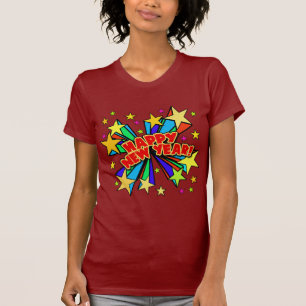 Glückliches neues Jahr-T - Shirts, BierSteins, T-Shirt