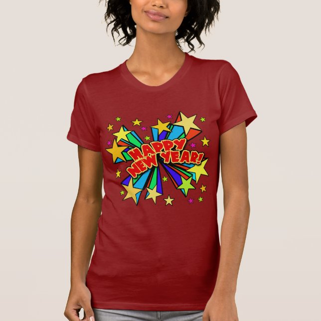 Glückliches neues Jahr-T - Shirts, BierSteins, T-Shirt (Vorderseite)