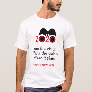 GLÜCKLICHES NEUJAHR 2020 Vision Binoculars maßgesc T-Shirt