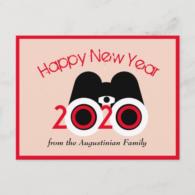 GLÜCKLICHES NEUJAHR 2020 Vision individuell saison Postkarte (Vorderseite)