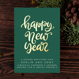 GLÜCKLICHES NEUJAHR 2023 | Custom Green Business G Folien Feiertagskarte