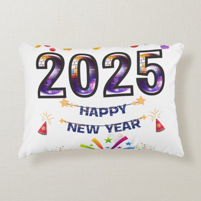 GLÜCKLICHES NEUJAHR 2025 DEKOKISSEN (Vorderseite)