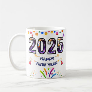 GLÜCKLICHES NEUJAHR 2025 KAFFEETASSE