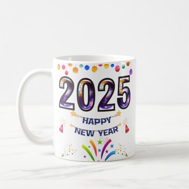GLÜCKLICHES NEUJAHR 2025 KAFFEETASSE (Links)