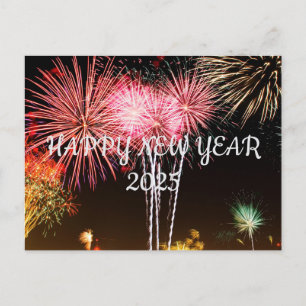 GLÜCKLICHES NEUJAHR 2025 POSTKARTE