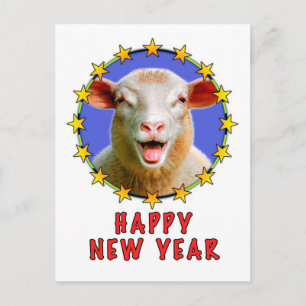 GLÜCKLICHES NEUJAHR FEIERTAGSPOSTKARTE