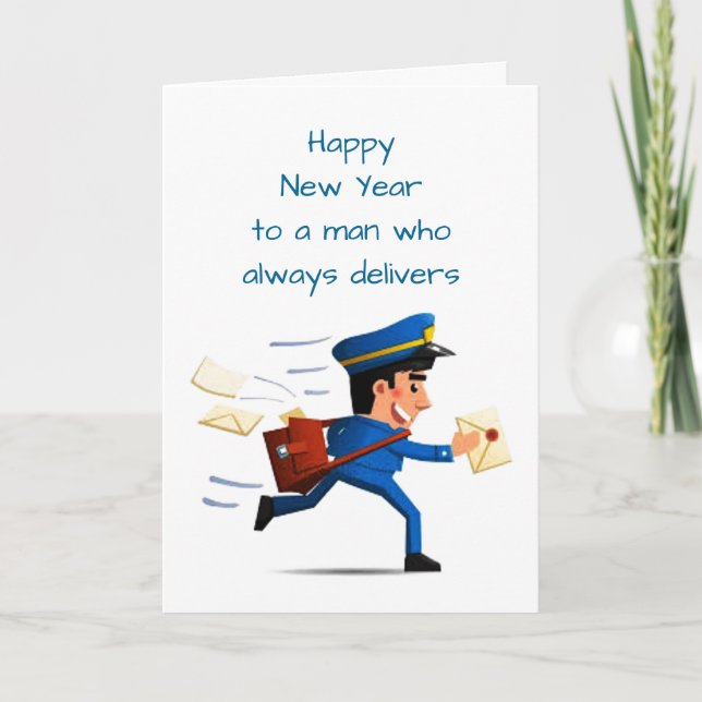 *GLÜCKLICHES NEUJAHR* FÜR EINEN MANN, DER IMMER LI KARTE (Vorderseite)