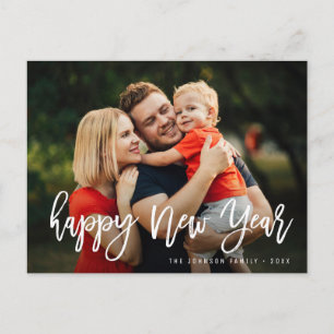 GLÜCKLICHES NEUJAHR   Grußkarte für Pinsel Postkarte