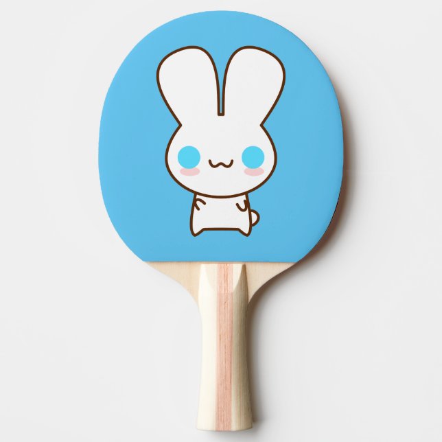 Glückliches niedliches kleines Häschen BunBun Tischtennis Schläger (Vorderseite)
